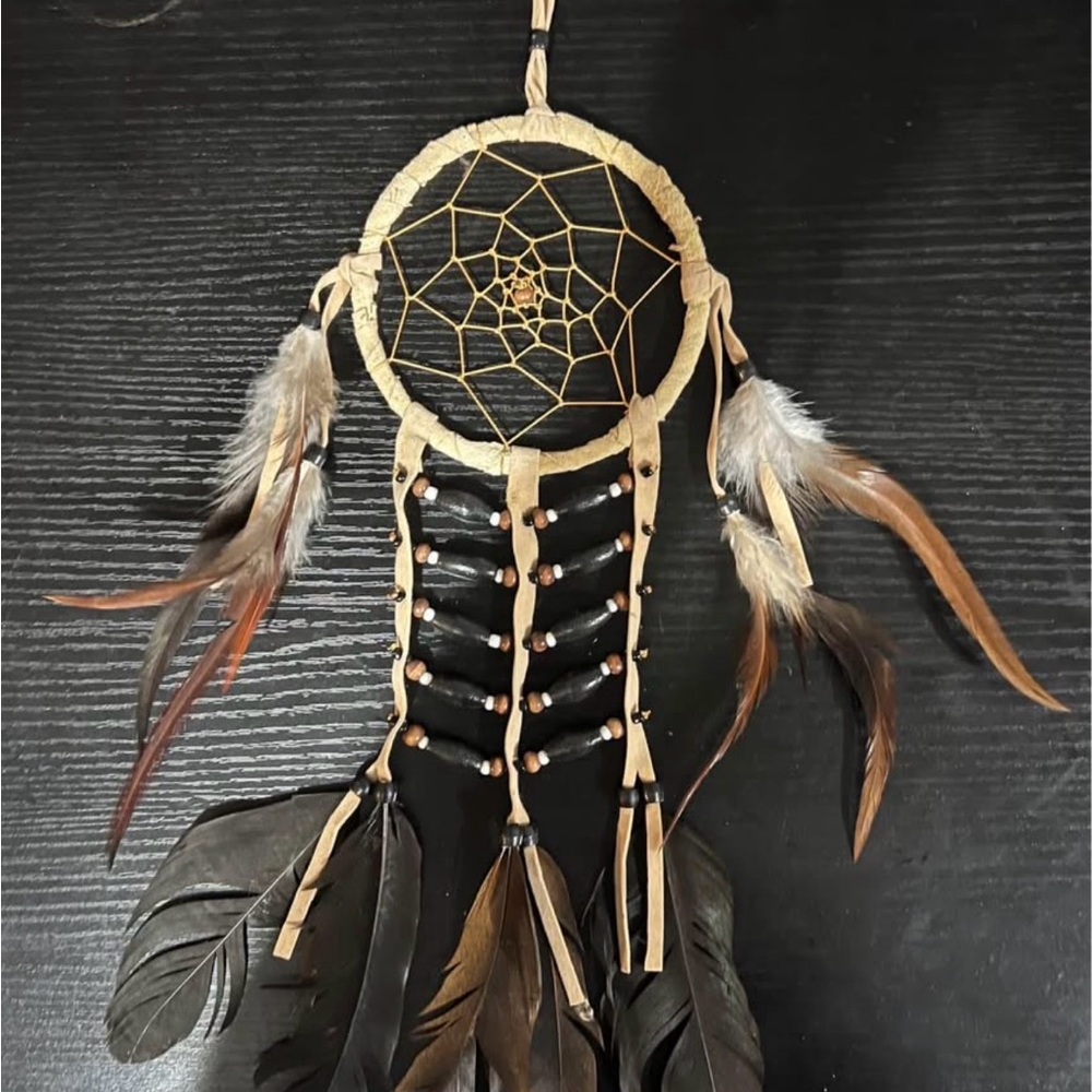 Handcrafted Bead and Feather Dreamcatcher